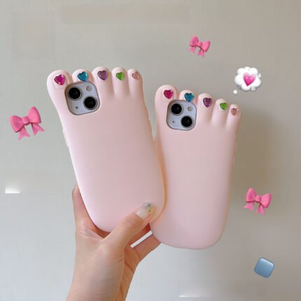 Creative Love Nail Art Bigfoot Ya Zi iPhone 15 Apple 12 Suitable 13/14 Pro Max Apple Phone Case Anti Drop